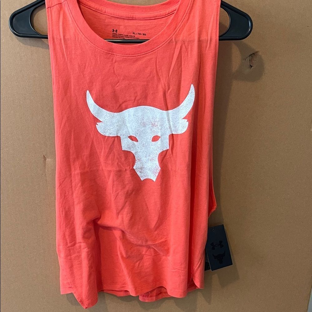 Under Armour Women’s Coral Tank Top with White Bull Logo